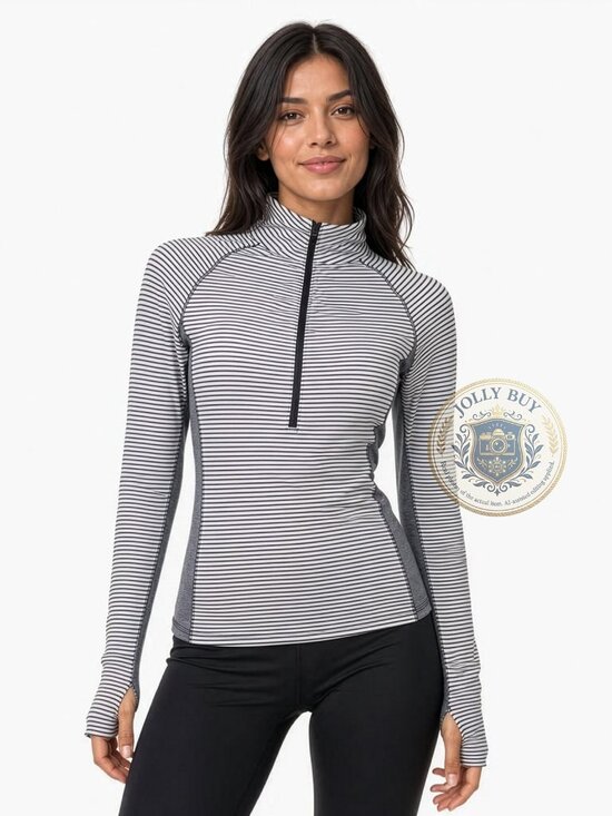 Soybu Tops - Soybu Women’s Pullover Jacinda Top Sweatshirt Long Sleeve Striped 30+ UPF